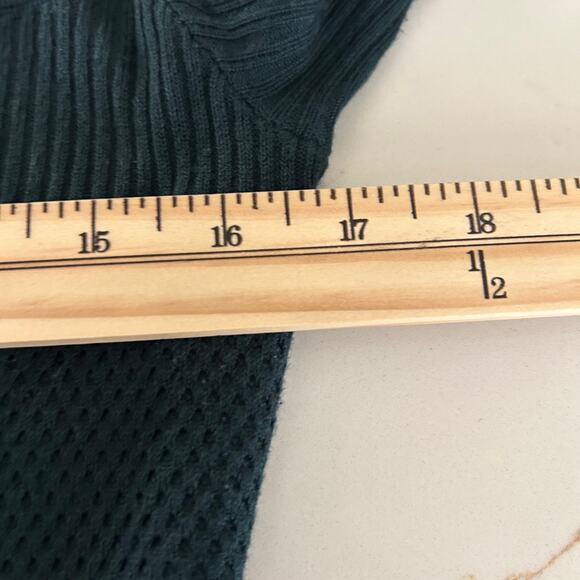 Eliza J Knit Dress Midi Fit & Flare Sweater Dark Green Zip Back Classic Office - Picture 9 of 11